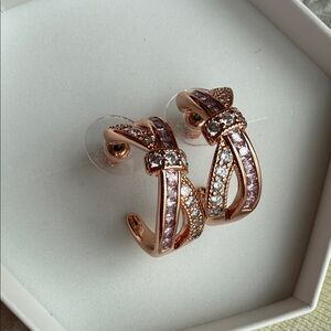 BP Elegant Rose Gold and Silver Women's Earrings